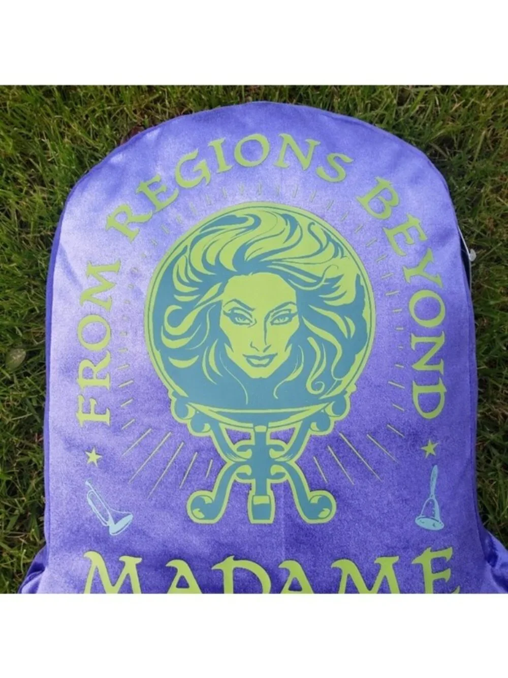 Disney Parks Haunted Mansion Madame Leota Pillow Plush Purple Tombstone